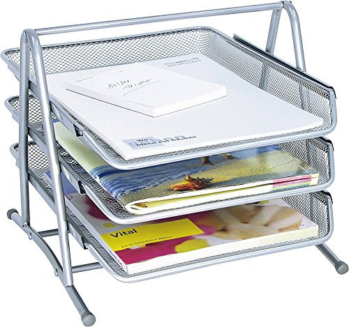 WEDO 65 854 Metal Silber Becken Aufbewahrungsschuppen Büro – Becken Aufbewahrungsschuppen Büro (Metall, silber, A4, 3 Schublade (S), 350 x 300 x 270 mm, 1.33 kg)