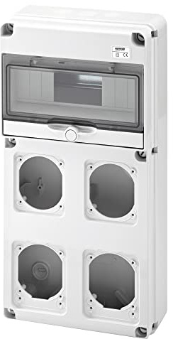 GEWISS - GW68003N Q-Din 10 Moduli, 2 Flange Iec 16A + 2 Iec 16/32 A, IP65