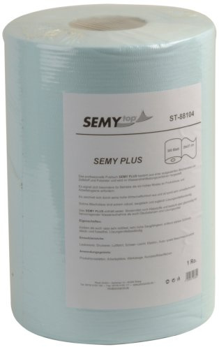 Semy Top Spezial-Putztuchrolle, blau, 29 x 37 cm, 300 Blatt, 1er Pack (1 x 1 Stück)