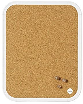 Bi-Office CLK010101 Easy Korktafel, Rahmen aus Kunststoff, 216 x 279 mm, korkfarben, kork-weiß