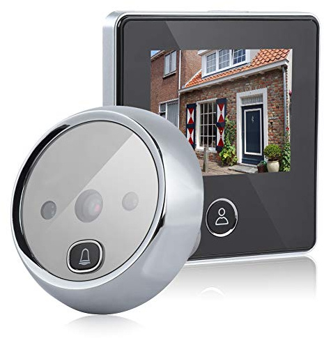 Sonew Door Viewer Peephole, Video Doorbell Digital Door Peephole Viewer Door Camera Monitor with 3MP, 90° Wide Angle, IR Night Vision for Home Office Hotel