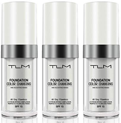 3PCS TLM Concealer Cover Cream, Flawless Colour Changing Warm Skin Tone Foundation Makeup, Base Nude Face Liquid Cover Concealer