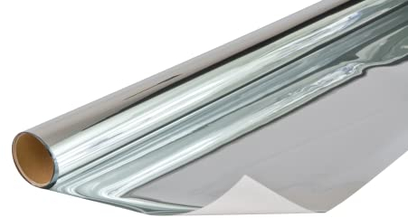 Venilia Vitrostatic, 53439 - Pellicola a specchio, per finestre, a specchio, protezione UV, 90 cm x 2 m