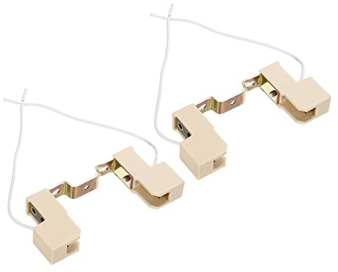 PATIKIL 2 Packungen R7S Sockel Keramik Lampenfassung Halogen Fassung Konverter Anschluss doppelseitig mit Kabeldraht 78mm mehrfarbig weiß