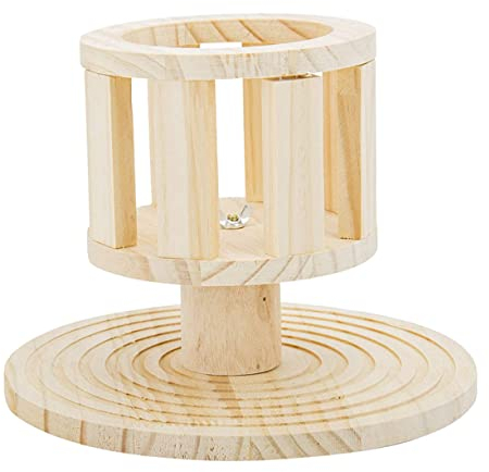 COLLBATH Holz Futterstand Für Kaninchen Und Kleintiere Stehender Heuraufen Halter Langlebiges Holz Futtergestell Für Meerschweinchen Und Chinchillas Praktische Futterstation Für Sauberes Fu