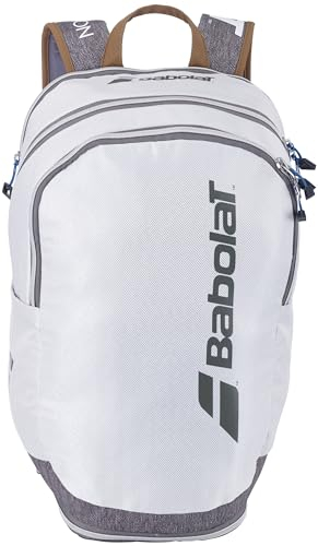 Babolat Unisex-Adult Court Backpack, Wimbledon-Farben Rucksack, Modell 2023, Einheitsgröße, 2 Schläger, Separates Fach für Schuhe, Ideal für den Platz und das Büro, Weiß, Unique