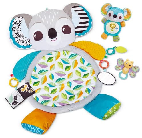 VTech - Tapis d’Éveil Koala Câlin, Tapis d'Éveil Bébé Sensoriel et Évolutif, Jouet d'Activité et de Développement, Hochets et Anneau de Dentition, Cadeau de Naissance Bébé - Contenu en Français
