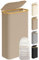SONGMICS Laundry Basket with Lid, Slim Laundry Hamper, 65 L, Space-Saving, Removable Mesh Liner, Oxford Fabric, Bamboo Handles, Collapsible, 42 x 22.5 x 70.5 cm, Camel Brown LCB506N02