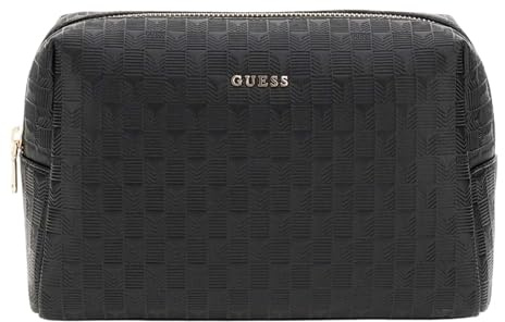 GUESS Large Top Zip Cosmetic Bag Black