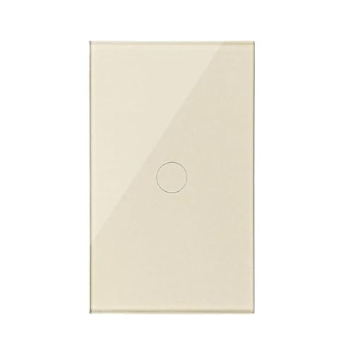 Interruptor de luz táctil,Interruptor de luz de pa Bingoelec-interruptor de luz de pared táctil estándar de EE. UU., pantalla táctil de cristal de lujo, sin WiFi, no es un interruptor inteligente(Gold