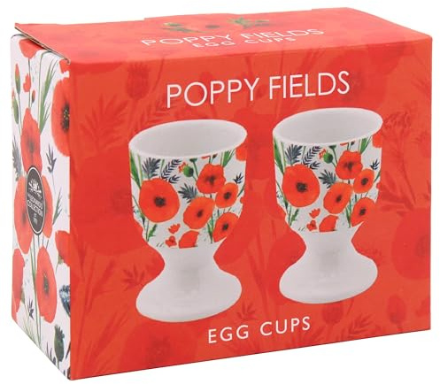 The Leonardo Collection Finola Coquetiers empilables en forme de coquelicot pour la cuisine et la maison | Coquetier idéal pour le rangement des œufs | Porte-œufs durable pour un usage quotidien |