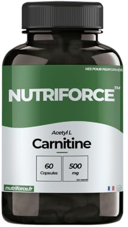 Acetyl L-Carnitine Pure – 500 mg – 60 Gélules – Énergie, Clarté Mentale & Récupération Musculaire