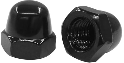 Dijedev M10 Acorn Cap Nuts, 10Pcs Stainless Steel 18-8 (308) Hex Head Dome Cap Nuts, Corrosion Resistant & Durable Finish for Indoor & Outdoor Projects (Black)