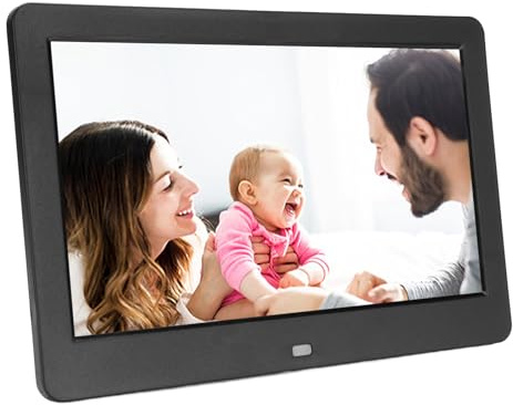 ‌10 Inch Digital Picture Frame with Remote Control - Full HD 1080P IPS Touch Screen, Wall Mountable Video Photo Frame with Cloud/WiFi, Calendario, para Abuelos (Black)