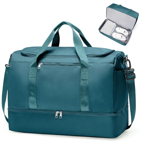Extra Large Travel Duffel Bag, Carry-On Weekender Bags for Women Travel | Overnight Weekend Bag with Shoes Compartment for Travel Business Trips Sport Hospital