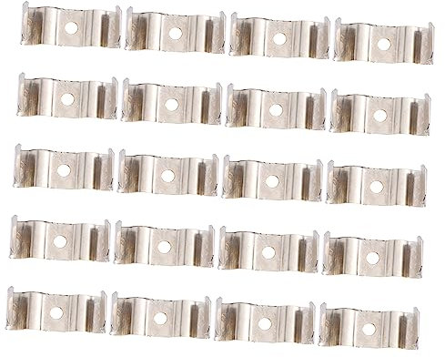 QUMIIRITY Clip Fissaggio LED in Acciaio al Manganese per Tubi Luminosi, Supporto per Luci LED Industriali e Domestiche, Set 100 Pezzi per Installazione Sicura e Resistente