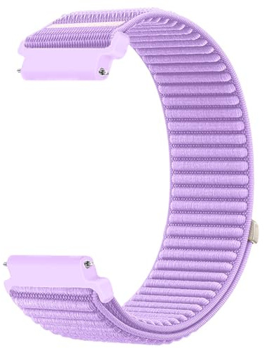 Sundara 20mm nylon klockarmband för Galaxy Watch 7 6 5 4 40/44 mm/6 4 Classic 46/42/47/43 mm/FE/5 Pro/45 mm/Garmin Vivoactive 5 3 6/Forerunner 55 245 snabbkopplingsarmband unisex