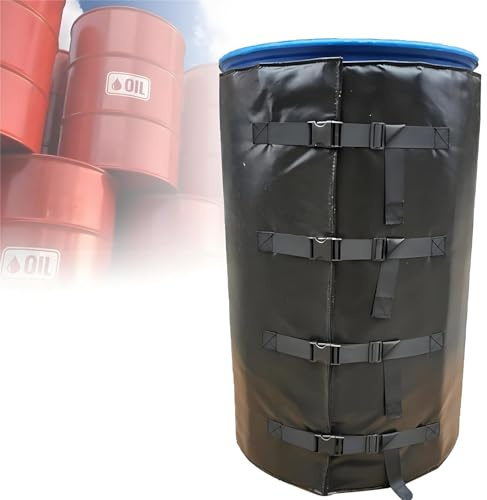 AiODiO IBC Ton Barrel Heater, Drum Heating Blanket, Oil Barrel Heating Blanket，0~120℃ /0~150℃ Temperature Controller, Waterproof Insulation Materials Black-150℃200L