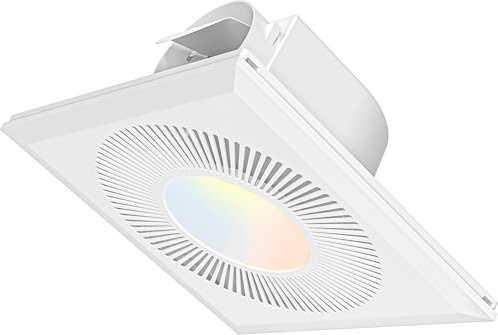 FWASTT Bathroom Exhaust Fan with Light: 165CFM Shower Bathroom Vent Fan with 11.8IN 15w Led Light Combo Quiet 1.2 Sones Bath Ceiling vent with Adjustable Led Light 3000k/4000k/6500k For Home Bath