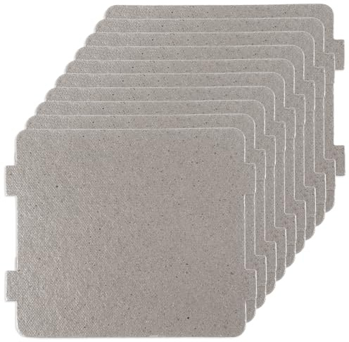 HJZHII 10 piezas de cubierta de guía de ondas para horno microondas, placas de mica, cubierta de guía de ondas, placas de mica de repuesto, placa gruesa de aislamiento térmico compatible con piezas de