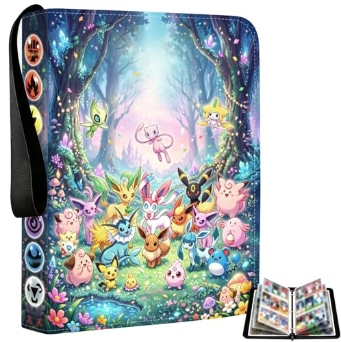 ZHYUGOYA 9 Pocket Card Binder, 50 Pages 900 Pockets Binder, PU Trading Card Binder, Ideal Gifts for Birthdays Christmas Partys (MHuan-900)