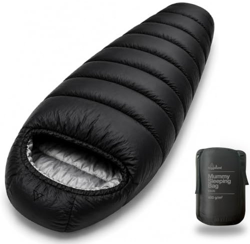 hyggelund XXL Schlafsack Outdoor Winter mit Premium Kunstfaser Füllung extra warm bis -20 C° Mumienschlafsack für Erwachsene