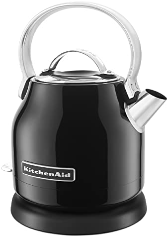 KitchenAid KEK1222OB - Tetera eléctrica (1,25 L, 1500 W, Negro, Aluminio, Acero inoxidable)