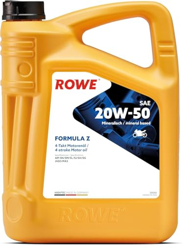 ROWE - 5 Liter HIGHTEC FORMULA SAE 20W-50 Z Motorenöl - Motoröl für 4-Takt Motorräder