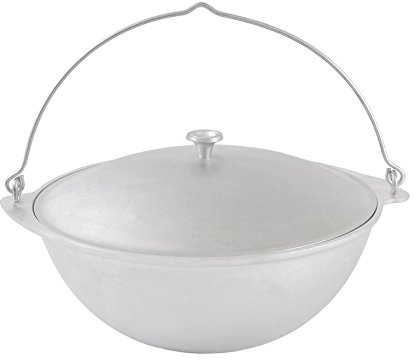 Kukmara Kazan Asien Topf Tatarskij mit Deckel Kasan Wok 12 Liter für Camping Aluguss