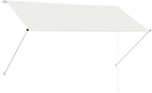 Festnight Markise 250cm Einziehbar | Handbetrieben Klemmmarkise Balkonmarkise | Sonnenschutz UV- und wasserbest?ndig | Markise Fenster Terrasse Balkon Garten | 250 x 150 cm Cremewei?