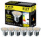 EACLL E27 LED Warmweiss 6.5W Ersetzt 100W Halogen Glühlampe, 6er-Pack. 730 Lumen 2700K Leuchtmittel, AC 230V Flimmerfrei Energiesparlampe, Lichtwinkel 120° Strahler Nicht Dimmbar Kürzer Reflektorlampe