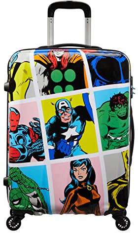 American Tourister Marvel Legends - Spinner M Koffer, 65 cm, 62.5 L, Mehrfarbig (Marvel Pop Art)