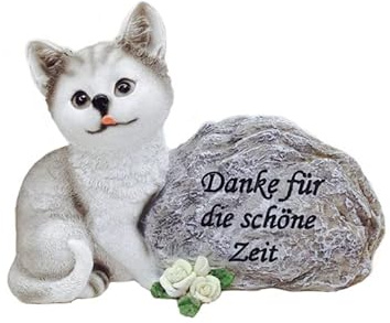 MaMeMi Gedenkstein/Erinnerungsstein/Grab-Deko Trauer/Tiergrabstein Erinnerung 'Katze'