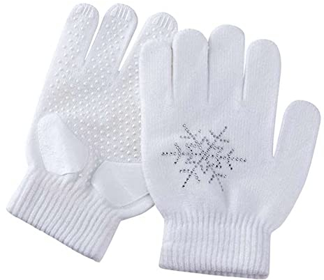 Hovershoes Eiskunstlauf Handschuhe Eislaufhandschuhe Anti-Rutsch Gripper Handschuhe mit Strassnieheflocken für Übungswettbewerb Winter Warmes Fäustling