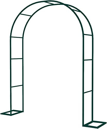 ALDYS Torbogen Metall Stabil Rosenbogen Verzinkt Massiv Rankenbogen Rundbogen Rankgitter Wetterfest Gartenbogen Rankhilfe Für Klettern Von Weinreben Schwarz 140X230cm 180X220cm,Grün,W3.5M*H2.2M