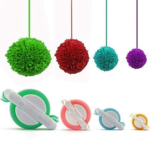 4 Typen/Set Essential Pom-Pom Pompom Maker Flaum Ball Strickset Weber Nadel A3Q4 Werkzeug Handwerk