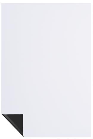 PATIKIL Papel de Pizarra Adhesiva de Borrado en Seco 17 x 12 Pegatinas de Pizarra Flexible A3 para Pared con Ángulo Recto para Nevera y Oficina Blanco
