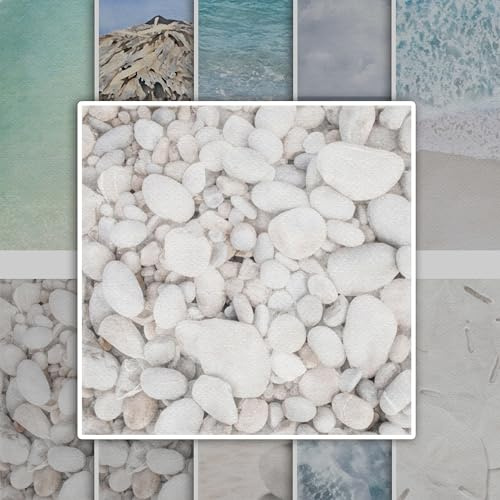 GRAZDesign Fliesenaufkleber Bad & Küche, Steine am Strand maritim, Klebefliesen selbstklebend - 10x10cm - 30 Stück