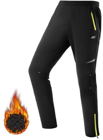 ROCKBROS Winter Fahrradhose Herren Winddicht Warm Atmungsaktiv Freizeithose für Laufen, Wandern, Radfahren, Joggen, Outdoor