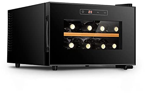 LIUNJHUY Weinkeller für 8 Flaschen, Weinkeller mit konstanter Temperatur/23 l Weinschrank, mit Regalen und LED-Beleuchtung, 11–18 °C, mehrere Stile Interesting