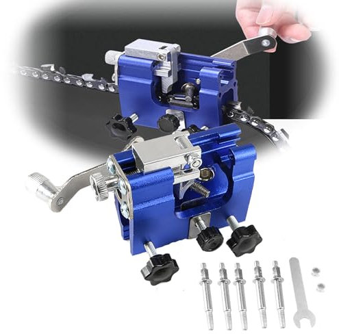 Nematyta Chainsaw Chain Sharpening Jig,Sherum Chain Saw Sharpener,Chainsaw Sharpener Jig,Sherum Saw Sharpener,Hand Cranked Chainsaw Sharpener,Chainsaw Chain Sharpener Jig (Small)
