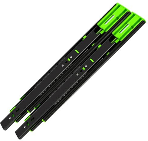 ZPRYZHD Gleitschiene, Schubladenschienen Softclose, 3-Teilige Schubladenschienen mit Vollauszug, Kugellagerschienen für Küchenschränke, Tischschubladen, Werkzeugkästen(25cm/9.8in)