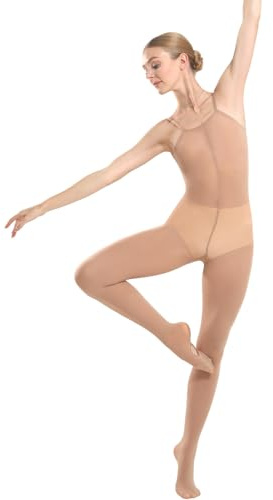 MANZI Damen Ultra Soft Body Convertible Ballett Strumpfhose für Erwachsene Tanzaufführungen Leichte Sonnenbräune L-XL