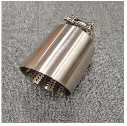 DKPMWD Endrohr 1PCS Honeycomb Mesh Matte Edelstahl Auto Schalldämpfer Spitze Universal Auspuff Spitze Für VW GTI MK7 Golf 7 Auto Endrohre(51MM IN 89MM Out)