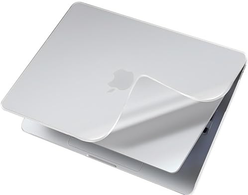 NPUOLS PP Suave Mate Funda para MacBook Air 13,6 Pulgadas M5 M4 M3 M2 2026 2025 2024 2022 Modelo A3449 A3240 A3113 A2681, Ligereza y Ajuste, Funda de Plástico + Cubierta TPU de Teclado UE, Blanco Mate