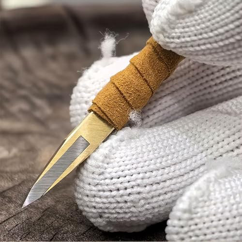 Toplionace Coltello da Intaglio con Sigillo in Acciaio Al Tungsteno con Asta di Rame Puro, Coltello da Intaglio in Pietra per Lavorazione del Legno in Lega Dura