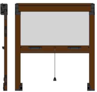 Zanzariera verticale fai da te a kit su misura, misura e colore a scelta, Zanzariera per finestra sali e scendi a kit (Marrone, L:120 x H:160)