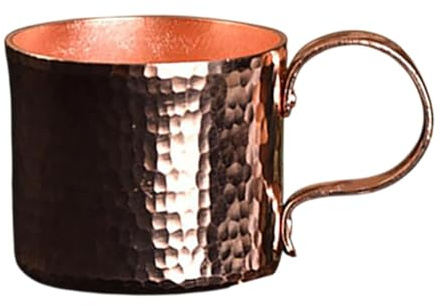 F Fityle Taza de café de cobre puro, taza de té para bebidas frías, regalos tradicionales de bebida de cobre, pequeña de té para cafetería de restaurantes, Taza Individual