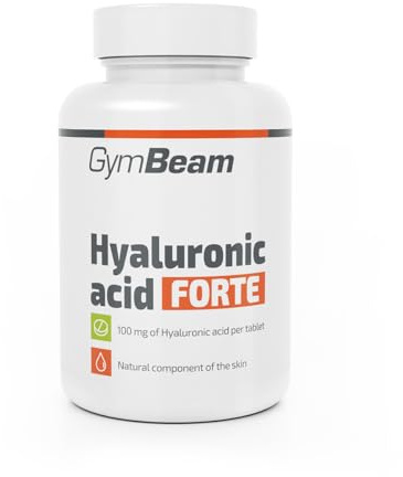 GymBeam Hyaluronsäure Forte (Kapseln) - Hyaluron für jugendliche Haut, Hydratation, Gelenke & Haare, natürliche Bestandteile, vegan, höherer Hyaluronsäuregehalt für optimale Ergebnisse (180 Tabletten)