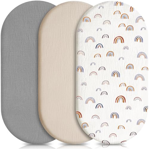 XULIERUX Sábana Bajera Ajustable para Cuna (3 Unidades), Protector De Colchón para Valla De Bebé, 100% Algodón Puro Suave Microfibra, Adecuado para Cochecitos Y Cunas